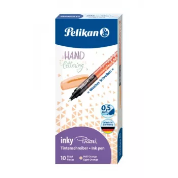 Stick ballpoint pen Pelikan Inky 273 Orange 10 pcs