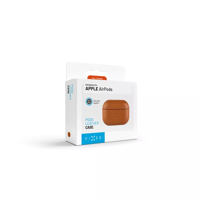 Fixed | Earbuds Case with MagSafe Support | Apple AirPods Pro 2/Pro 2 (USB-C) | Brown | Leather