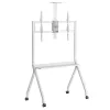 Floor TV stand MACLEAN MC-114 W for displays 55 inch–100 inch, white, VESA up to 900x600, max load 120 kg, height 115–152 cm, shelf