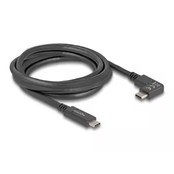 DeLOCK USB Cable USB Type-C male to USB Type-C male angled 2m 5Gbps 4K PD 60W