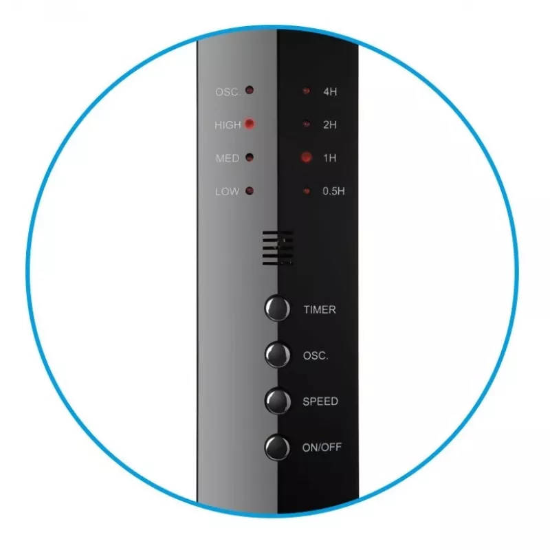 Standing fan NOVEEN F455 16 inch (40 cm) with remote, 3 speeds, timer, oscillation, black