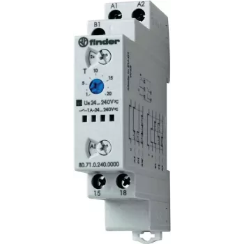 Finder Time Relay Multifunction, Halbleiter-output 80.71.0.240.0000 80.71.0.240.0000 24 - 240 V DC/AC 1 Normally Open Contact 1 A 2 (80.71.0.240.0000)
