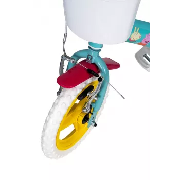 Children's bicycle Toimsa TOI1198 12 inch Peppa Pig design, 12-inch foam wheels, front brake, training wheels, basket