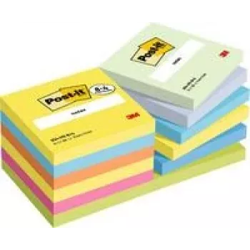 3M Post-it sticky note Notes 76x76mm 654-TFEN-P8+4 assorted 12 pc(s)/Pack.