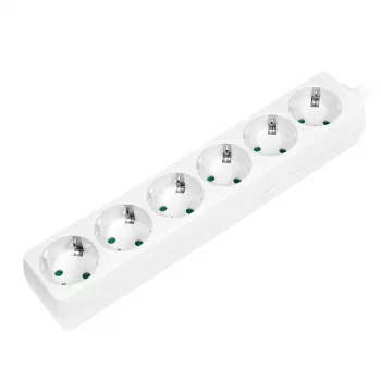 Power Extension LogiLink LPS238 1.5m 6 AC Outlets Indoor White