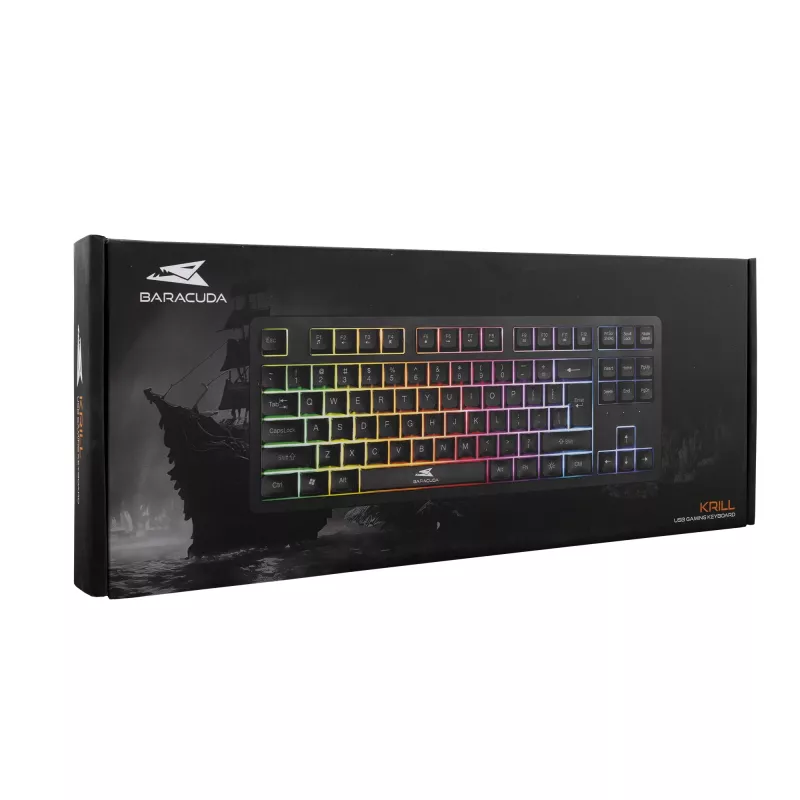 Wired Baracuda Krill Black Keyboard KRILL-B — compact layout, US layout