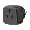 Travel Adapter AUS/CN > Grounded Plug, Socket Adapter black