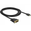 DeLOCK - Video Cable - Single Link - HDMI / DVI - DVI-D (M) to HDMI (M) - 2 m - Triple Insulation - Black - Thumbscrews
