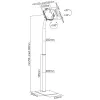 Tablet holder MACLEAN MC-467W adjustable height compatible with tablets