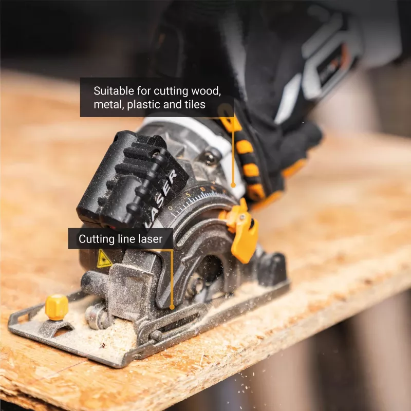 Batavia B.V. | 18V Cordless Mini Circular Saw 89mm, Without Battery and Charger