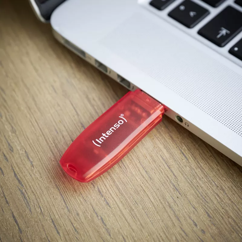 USB flash drive Intenso 128 GB USB Type-A 2.0 Red Transparent