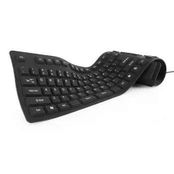 Silicone keyboard USB+PS/2 black