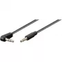 Wentronic Goobay 3,5mm-jack-Connection Cable, Black, 1.5 m - jack 3,5 mm-Plug (3-Pin, Stereo) > jack 3,5 mm-Plug (3-Pin, Stereo) 90° (67784)