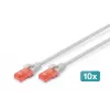 Patch Cord Digitus CAT 6 U/UTP LSZH 0.5m 10 pieces