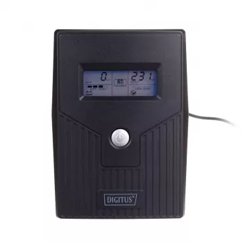 Uninterruptible Power Supply DIGITUS DN-170063-LCD-B 0.6 kVA (360 W) with LCD