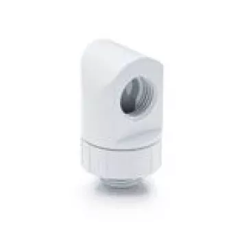 90° Rotary Fitting BitsPower Artemis — arctic white (BPM-AT90R-WH)