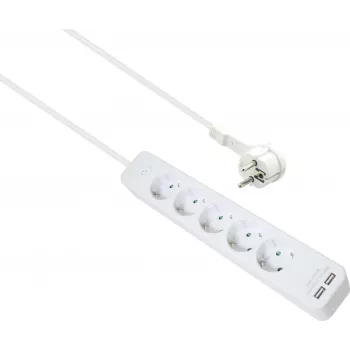 Power strip helos ADVANCED 250 V 3500 W 5 outlets — surge-protected extension