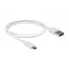 USB cable DeLOCK 84807 USB 2.0 1 m USB A Micro-USB B White