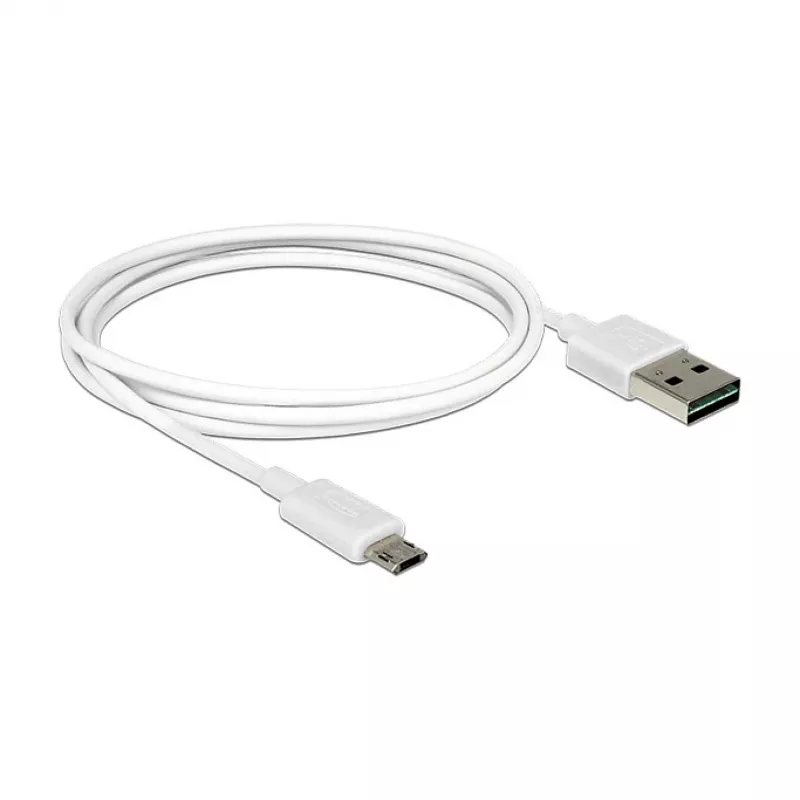USB cable DeLOCK 84807 USB 2.0 1 m USB A Micro-USB B White