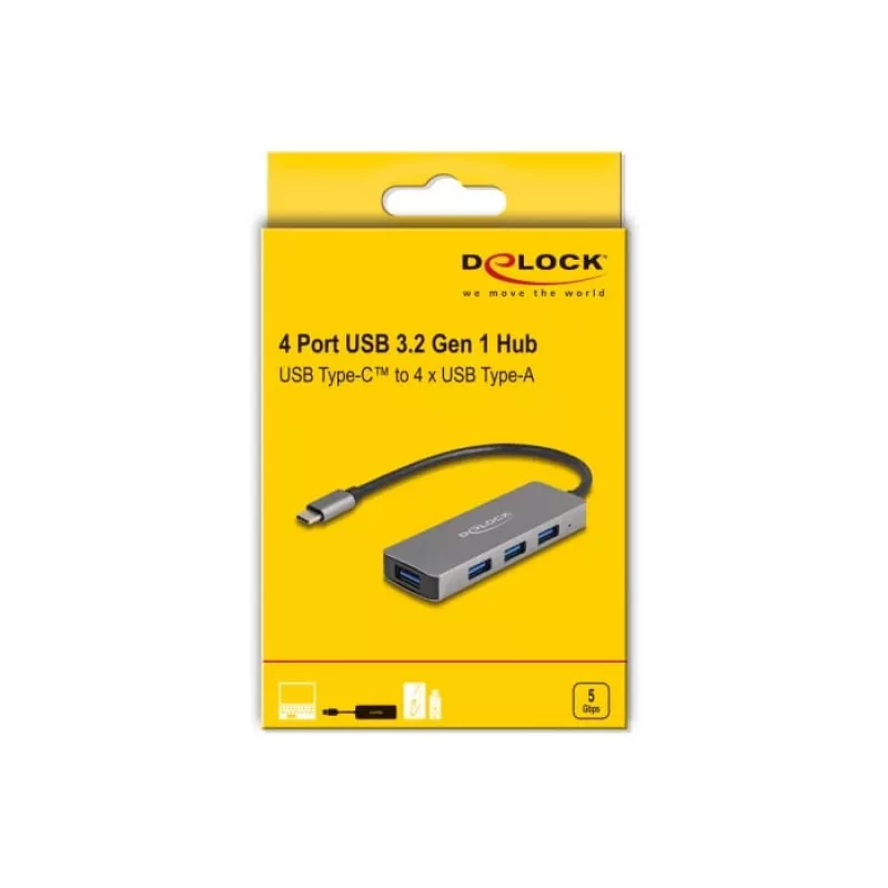 DeLOCK 63173 USB Hub Type-C 5000 Mbit/s Black