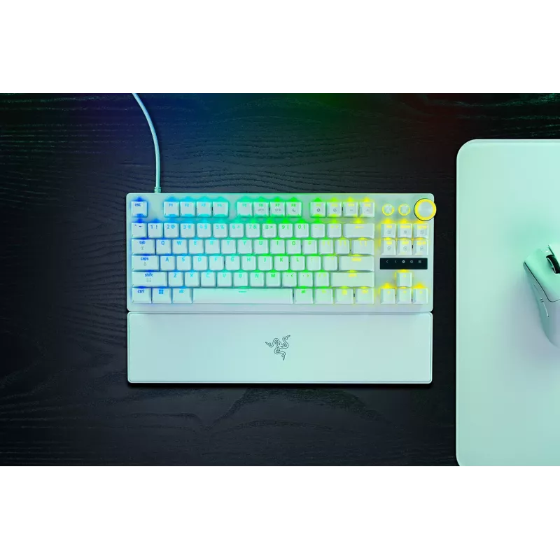 Razer Huntsman V3 Pro Tenkeyless 8KHz | Gaming keyboard | Wired | US | White | Razer Analog Optical Switch Gen-2