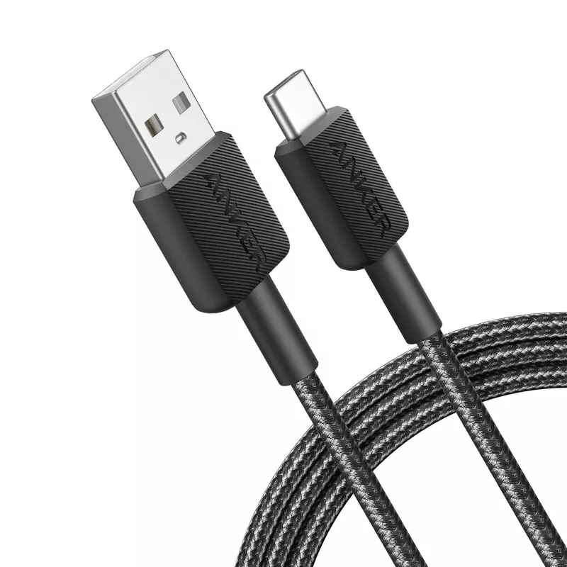 Anker Innovations 322 USB-A to USB-C Cable Nylon 1.8M Black - Cable - Digital/Data