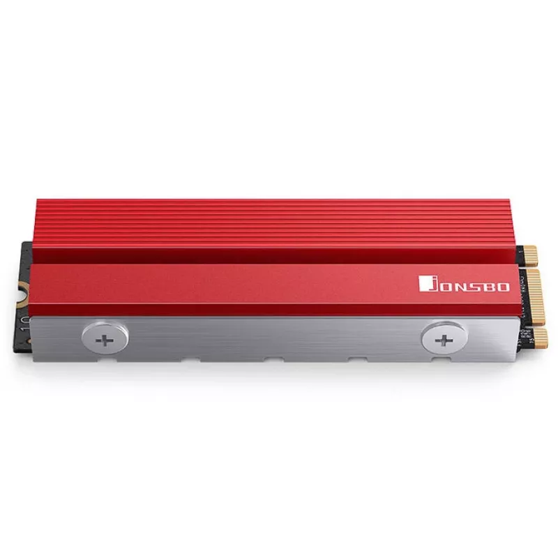 M.2 SSD Cooler Jonsbo M.2-6 RED 2280 passive heatsink for 2280 NVMe/SATA drives