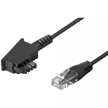 Wentronic Goobay - Telephone Cable - TAE-F (M) - RJ-45 (M) - 10m - Black (51235)