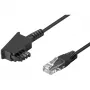 Wentronic Goobay - Telephone Cable - TAE-F (M) - RJ-45 (M) - 10m - Black (51235)