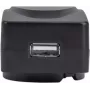 Manhattan Mains USB-A Mobile Device Charger with UK/EU/USA adaptors, Smartphone Charger, Mains Adaptor interchangeable, Three Year Warranty, Black
