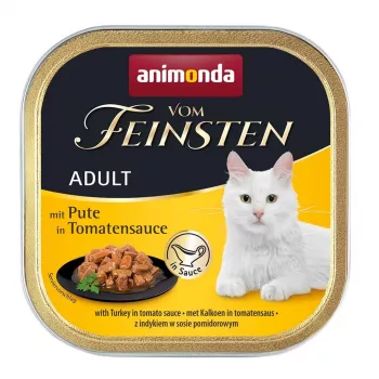 Wet cat food Animonda Vom Feinsten Turkey in Tomato Sauce, 100 g tray, grain-free, adult