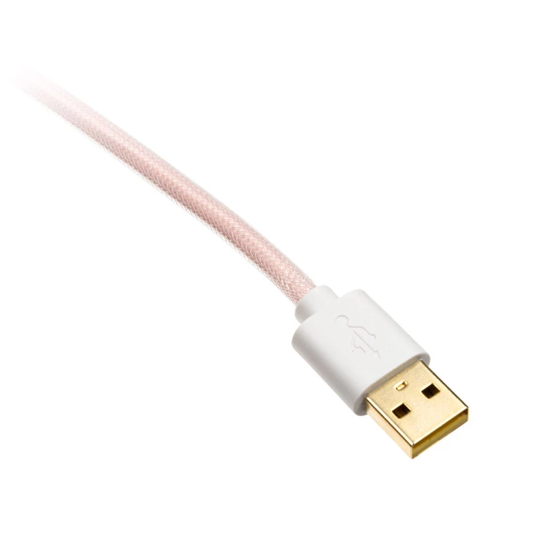 Ducky Premicord Cotton Candy Coiled Cable, USB Type-C to Type-A - 1.8m