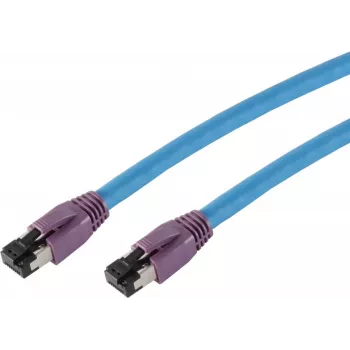 Networking Cable S/CONN 08-40011 Blue 0.5m Cat8 S/FTP