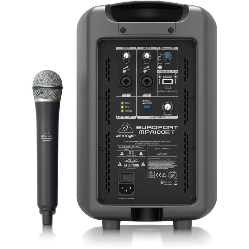 2-way Speaker Behringer EUROPORT MPA100BT 100 W