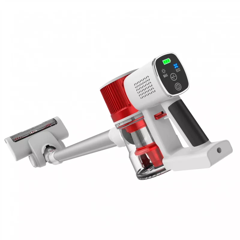 Cordless vacuum cleaner Adler AD 7051 — 300 W max, 22.2 V battery, 0.6 L bagless, stainless steel tube, EPA F8, LED light, white/red