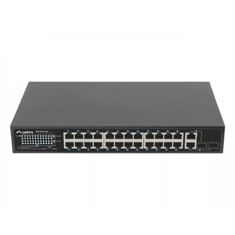 Lanberg RSFE-24P-2C-250 Network Switch Unmanaged Gigabit Ethernet (10/