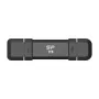 USB flash drive Silicon Power DS72 1 TB, USB 3.2 Gen 2 Type-A / Type-C, aluminium-rubber casing, black