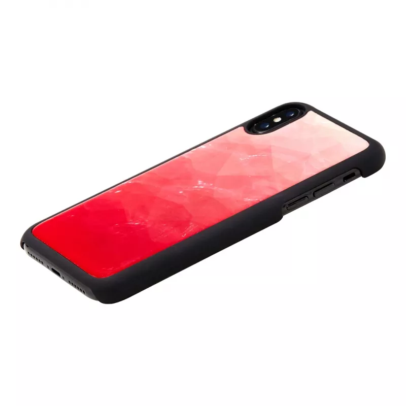 Smartphone case iKins for iPhone XS / XS S — pink lake and black, protective cover