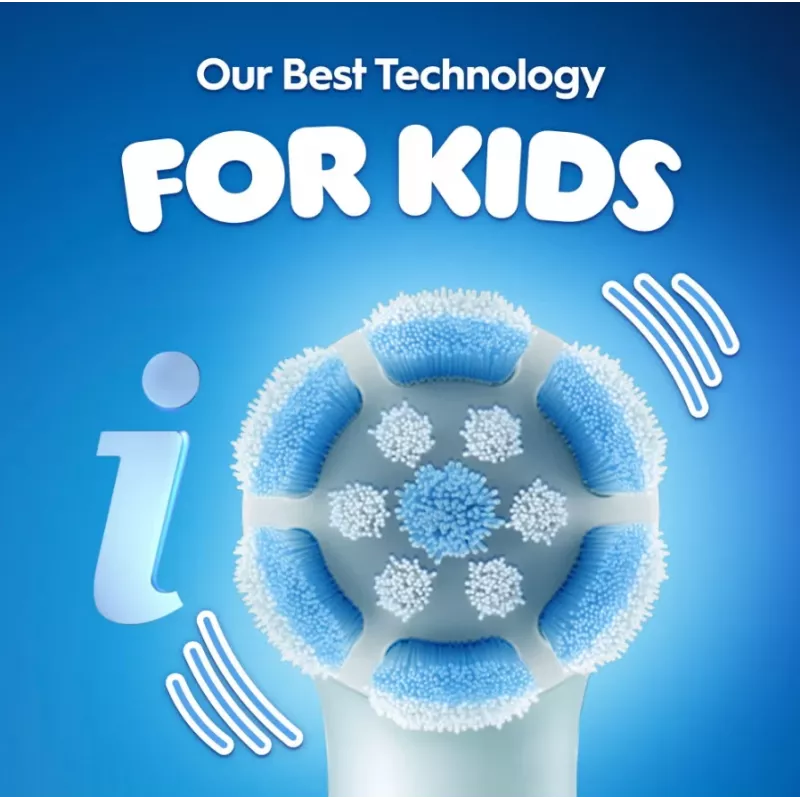 Oral-B Electric Toothbrush with Travel Case, 6Y+ | iO Kids Disney Stitch | Rechargeable | For kids | Number of brush heads included 1 | Number of teeth brushing modes 3