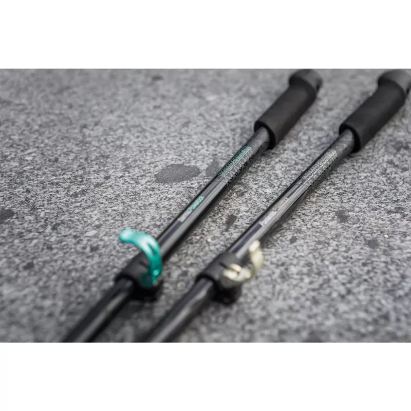 Bayamo Carbon Vario Walking Poles (Black/Light Brown, 1 Pair, 105-125cm)