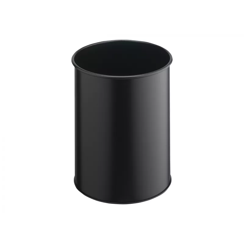 Waste Container Round Polyester Steel Black Durable 330101