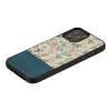 Phone case man and wood for iPhone 12 Pro Max — blue flower on black