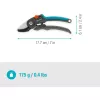 Pruning shears GARDENA PremiumCut 12240-20 anvil for dry wood, grey/turquoise