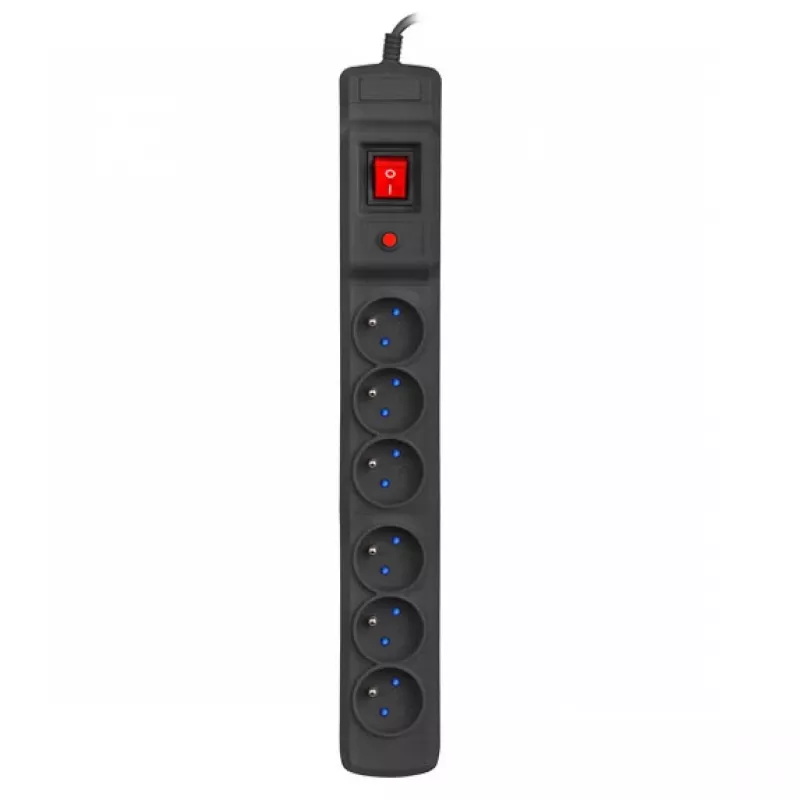 Armac Multi M6 | Power strip | surge protector, 6 sockets, 5m cable, black