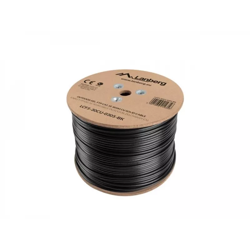 Networking cable Lanberg LCF5-30CU-0305-BK RJ45 Cat5e 305 m Black