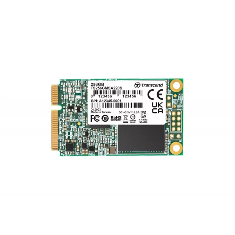 Transcend SSD 256GB Transcend MSA220S mSATA 3D NAND, SATA3 - Solid State Disk - mSATA