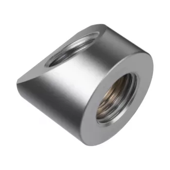 EK Water Blocks EK-Quantum Torque Adapter 45 degrees G1/4 IG to G1/4 IG Satin Titanium