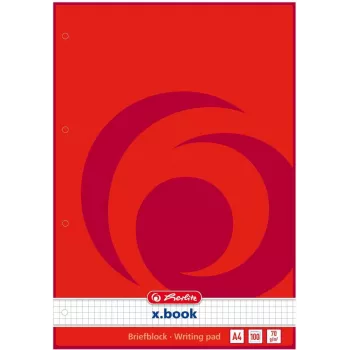 Writing Notebook Herlitz 733436 A4 100 Sheets Red White