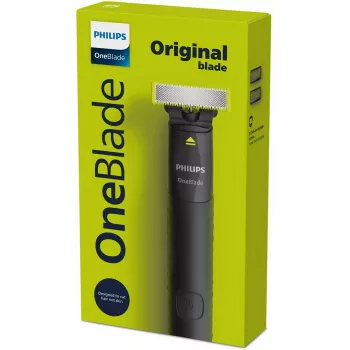 Foil shaver and trimmer Philips OneBlade QP1424/10 — charcoal, battery-powered, 30 min runtime, beard combs