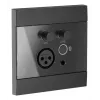 AUDAC WP225/B Wall Panel, XLR mic + 3.5 mm jack, Bluetooth, black
